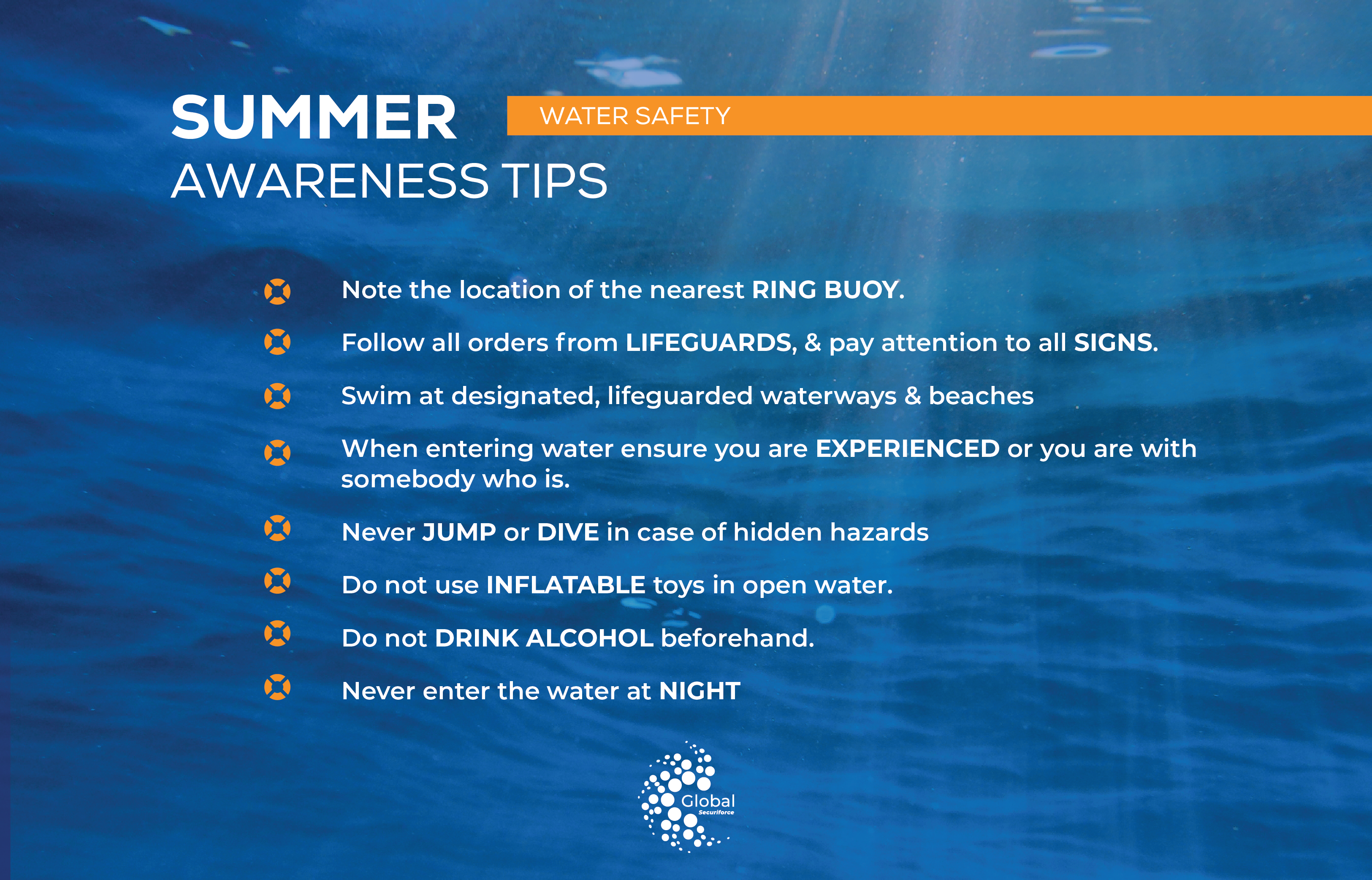 Summer Awareness Tips-Water Safety